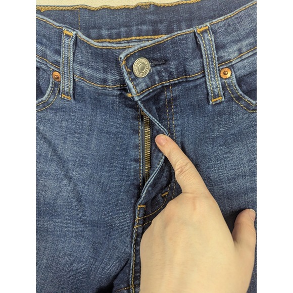 Levis 511 Jeans Mens 30x32 Blue Dark Wash Slim Skinny Fit Stretch Denim Casual - Picture 4 of 16